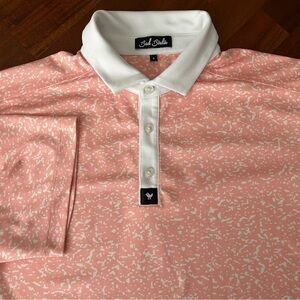 Bad Birdie Peach Orange C.R.E.A.M. Short Sleeve Performance Golf Polo